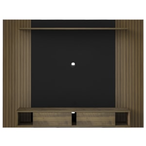 Painel Suspenso Para TV 72 Pol 176 cm Pinho Ripado Preto ARLY