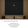 Painel Suspenso Para TV 72 Pol 176 cm Pinho Ripado Preto ARLY