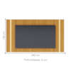 Painel Suspenso Para TV 75 Pol 240 cm Maggiore Com Led Naturale CLB