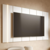 Painel Suspenso Para TV 75 Pol 240 cm Maggiore Com Led Off White Matte CLB
