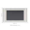 Painel Suspenso Para TV 75 Pol 240 cm Maggiore Com Led Off White Matte CLB