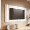 Painel Suspenso Para TV 75 Pol 240 cm Maggiore Com Led Off White Matte CLB