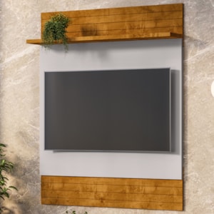 Painel Suspenso Tv 48 Pol 108 cm Guaratuba Naturalle Off White BECHARA