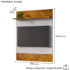 Painel Suspenso Tv 48 Pol 108 cm Guaratuba Naturalle Off White BECHARA