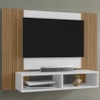 Painel Suspenso Tv 48 Pol 120 cm Navi Branco Ripado BECHARA