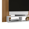 Painel Suspenso Tv 48 Pol 120 cm Navi Branco Ripado BECHARA