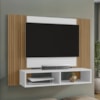 Painel Suspenso Tv 48 Pol 120 cm Navi Branco Ripado BECHARA
