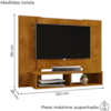 Painel Suspenso Tv 48 Pol 120 cm Navi Naturalle BECHARA