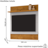 Painel Suspenso Tv 50 Pol 120 cm Angra Naturalle Off White BECHARA
