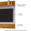Painel Suspenso Tv 50 Pol 120 cm Angra Naturalle Off White BECHARA