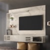 Painel Suspenso Tv 50 Pol 2P 160 cm Select Calacata Off White MADETEC