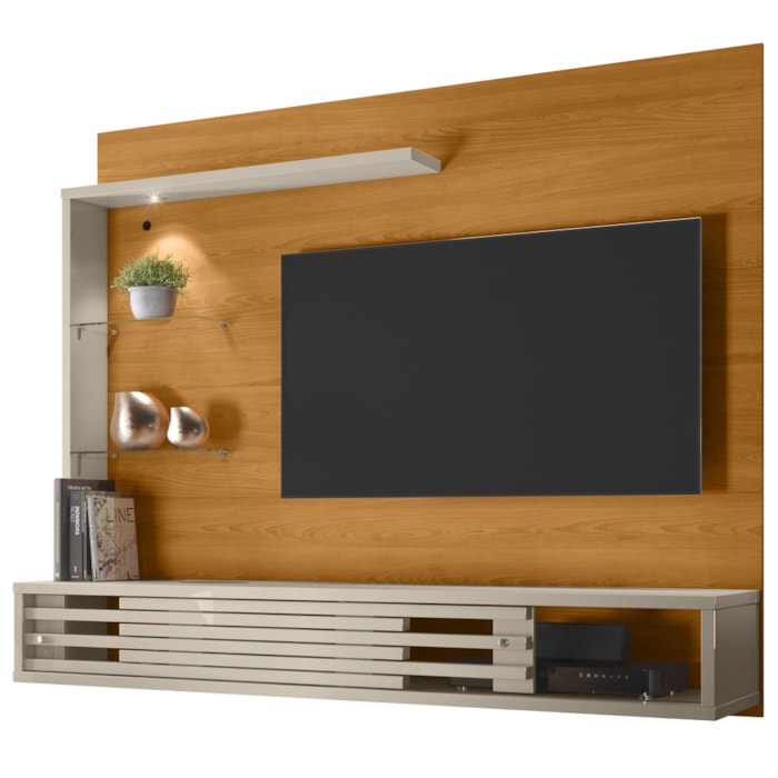 Painel Suspenso Tv 50 Pol 2P 160 cm Select Cinamomo Off White MADETEC