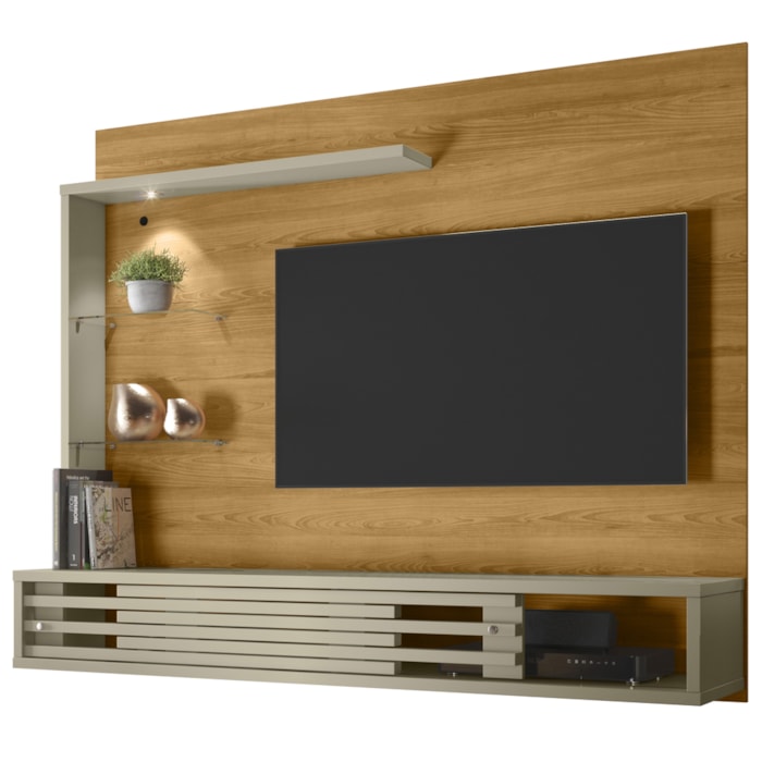 Painel Suspenso Tv 50 Pol 2P 160 cm Select Cumaru Opala MADETEC