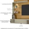 Painel Suspenso Tv 50 Pol 2P 160 cm Select Cumaru Opala MADETEC