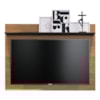 Painel Suspenso Tv 55 Pol 135 cm Maia Noce Milano Preto Colibri