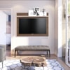 Painel Suspenso Tv 55 Pol 135 cm Maia Nogueira Real Off White Colibri