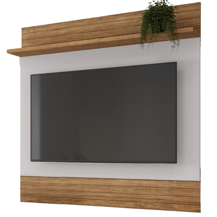 Painel Suspenso Tv 55 Pol 136 cm Guaruja Cinamomo Off White BECHARA