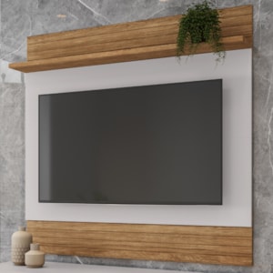 Painel Suspenso Tv 55 Pol 136 cm Guaruja Cinamomo Off White BECHARA