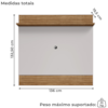 Painel Suspenso Tv 55 Pol 136 cm Guaruja Cinamomo Off White BECHARA