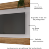 Painel Suspenso Tv 55 Pol 136 cm Guaruja Cinamomo Off White BECHARA