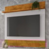 Painel Suspenso Tv 55 Pol 136 cm Guaruja Naturalle Off White BECHARA