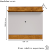 Painel Suspenso Tv 55 Pol 136 cm Guaruja Naturalle Off White BECHARA
