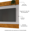 Painel Suspenso Tv 55 Pol 136 cm Guaruja Naturalle Off White BECHARA