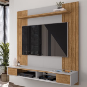 Painel Suspenso Tv 55 Pol 136 cm Ipanema Cinamomo Off White BECHARA