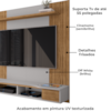 Painel Suspenso Tv 55 Pol 136 cm Ipanema Cinamomo Off White BECHARA