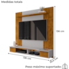 Painel Suspenso Tv 55 Pol 136 cm Ipanema Naturalle Off White BECHARA