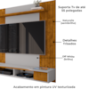 Painel Suspenso Tv 55 Pol 136 cm Ipanema Naturalle Off White BECHARA