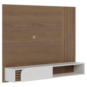 Painel Suspenso Tv 55 Pol 136 cm Jurere Amendoa Off White Matte Colibri