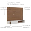 Painel Suspenso Tv 55 Pol 136 cm Jurere Amendoa Off White Matte Colibri