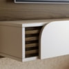 Painel Suspenso Tv 55 Pol 136 cm Jurere Amendoa Off White Matte Colibri