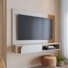 Painel Suspenso Tv 55 Pol 136 cm Jurere Off White Matte Freijo Colibri