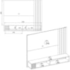 Painel Suspenso Tv 55 Pol 136 cm Jurere Off White Matte Freijo Colibri