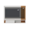 Painel Suspenso Tv 55 Pol 136 cm Jurere Off White Matte Freijo Colibri