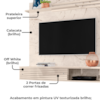Painel Suspenso Tv 55 Pol 136 cm Sublime Calacata Off White MADETEC