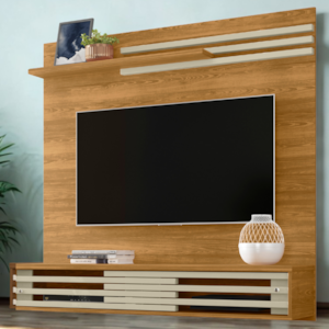 Painel Suspenso Tv 55 Pol 136 cm Sublime Cumaru Opala MADETEC