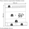 Painel Suspenso Tv 55 Pol 136 cm Sublime Cumaru Opala MADETEC