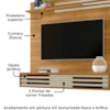 Painel Suspenso Tv 55 Pol 136 cm Sublime Cumaru Opala MADETEC
