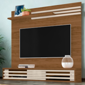 Painel Suspenso Tv 55 Pol 136 cm Sublime Naturale Off White MADETEC