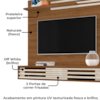 Painel Suspenso Tv 55 Pol 136 cm Sublime Naturale Off White MADETEC
