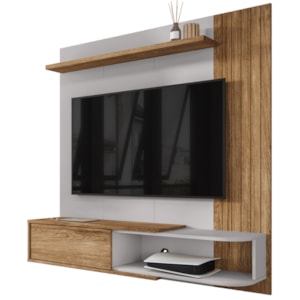 Painel Suspenso Tv 55 Pol 138 cm Paraty Cinamomo Off White BECHARA