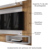 Painel Suspenso Tv 55 Pol 138 cm Paraty Cinamomo Off White BECHARA