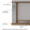 Painel Suspenso Tv 55 Pol 160 cm Denver Off White Cinamomo BECHARA