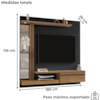 Painel Suspenso Tv 55 Pol 160 cm Denver Preto Cinamomo BECHARA