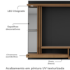 Painel Suspenso Tv 55 Pol 160 cm Denver Preto Cinamomo BECHARA