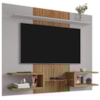 Painel Suspenso Tv 55 Pol 163 cm Atlas Off White Cinamomo BECHARA