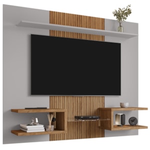 Painel Suspenso Tv 55 Pol 163 cm Atlas Off White Cinamomo BECHARA